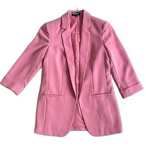 Pink Express Rose Open Front Blazer Suit Coat Business Office Size XS *READ*